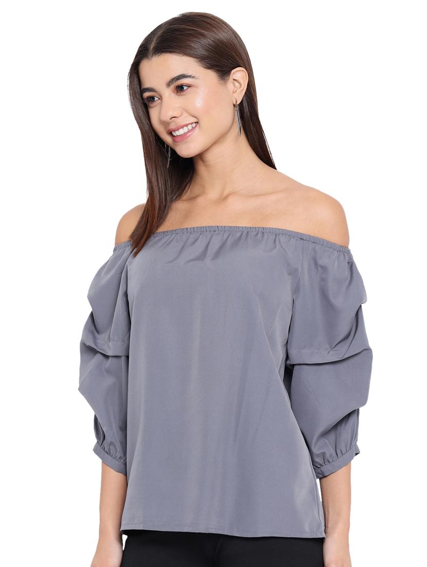 women's straight off shoulder top - 18450153 - Standard Image - 2