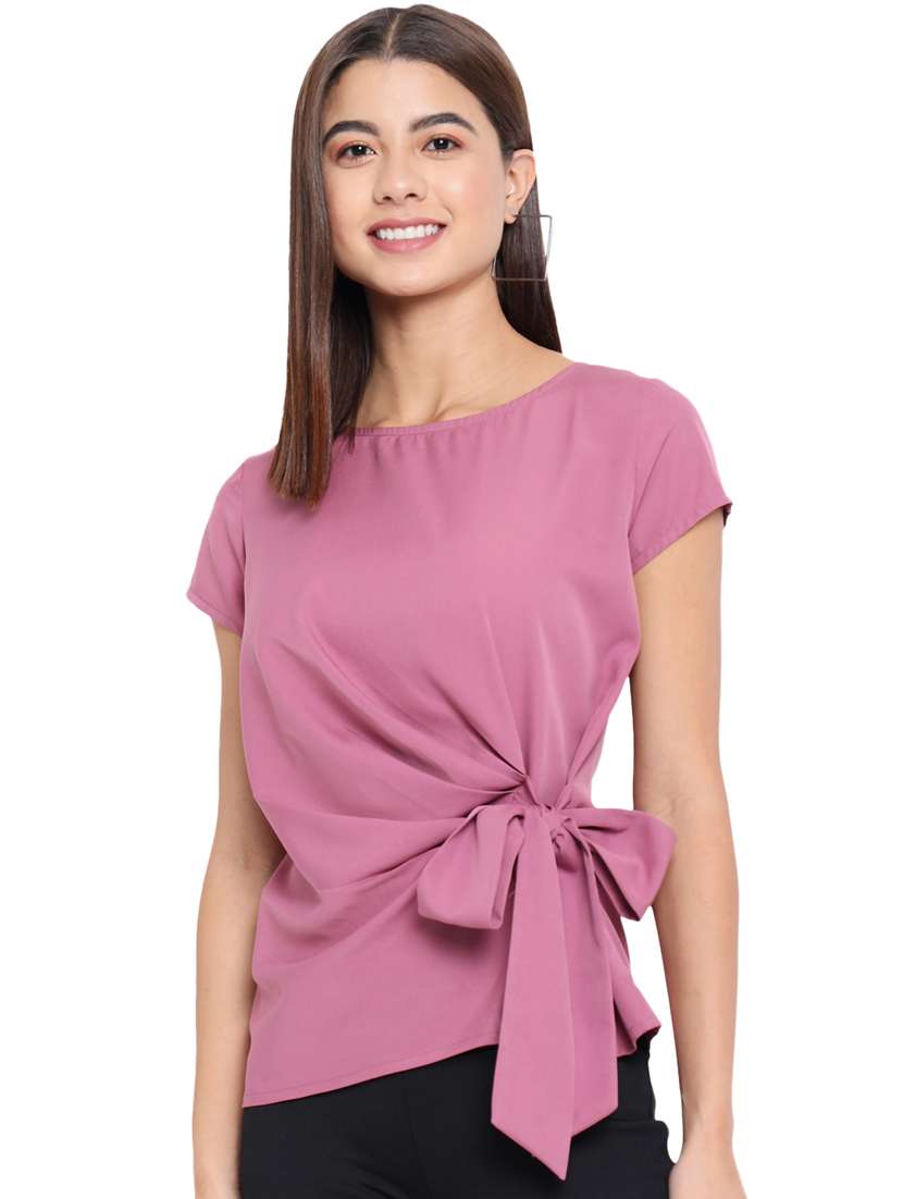 women's a line round neck top