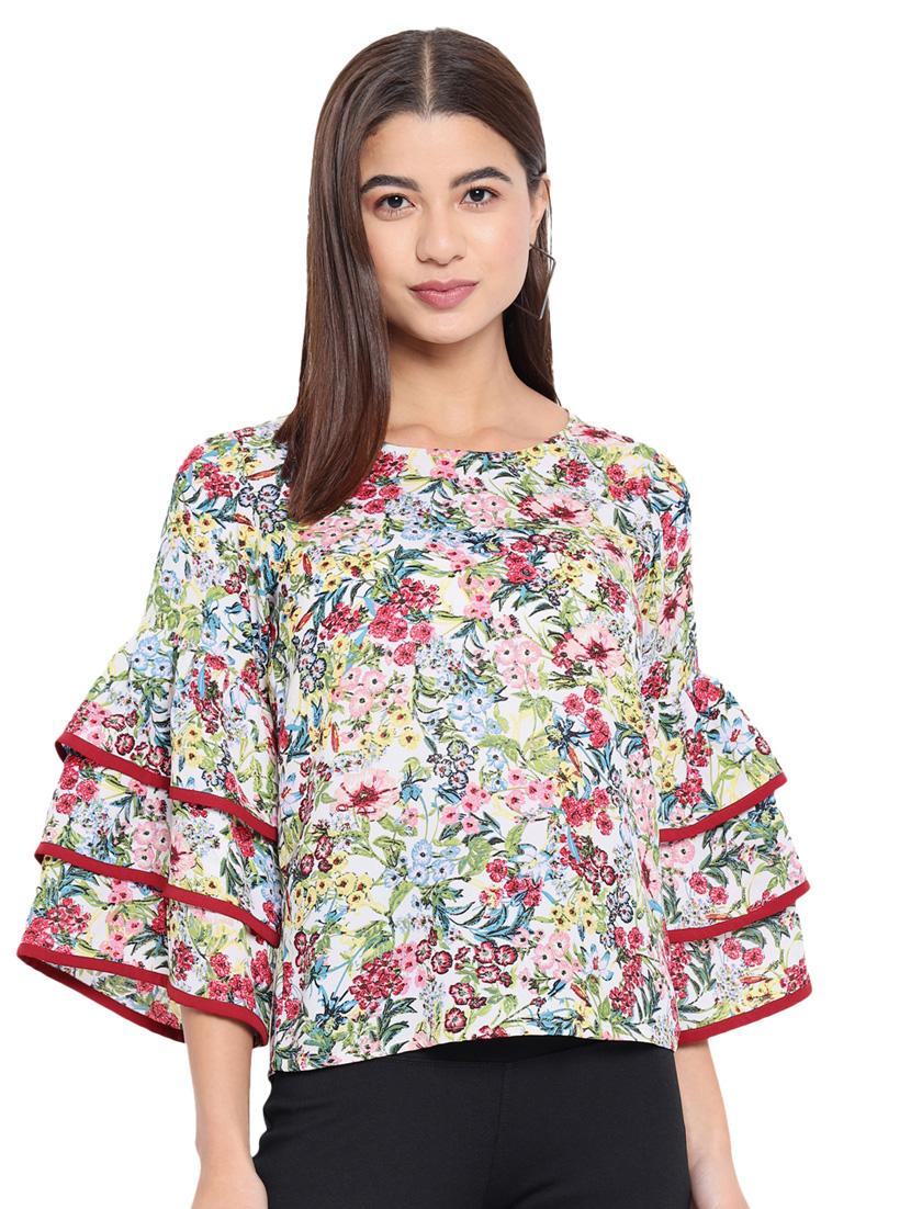 women's straight round neck top - 18450221 -  Zoom Image - 0