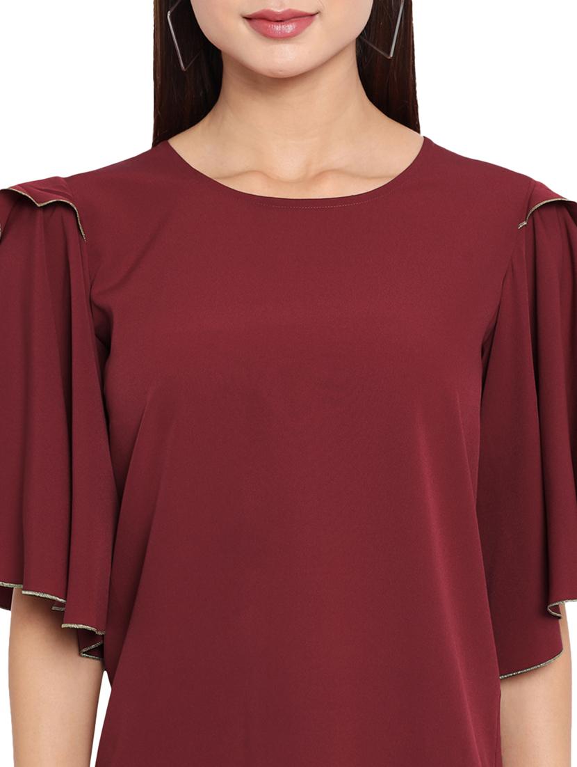 women's straight round neck top - 18450225 - Standard Image - 7