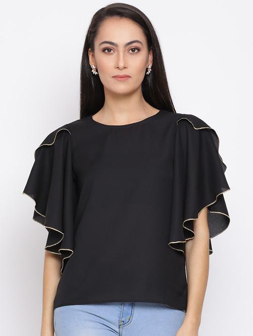 women's straight round neck top - 18450233 -  Standard Image - 0