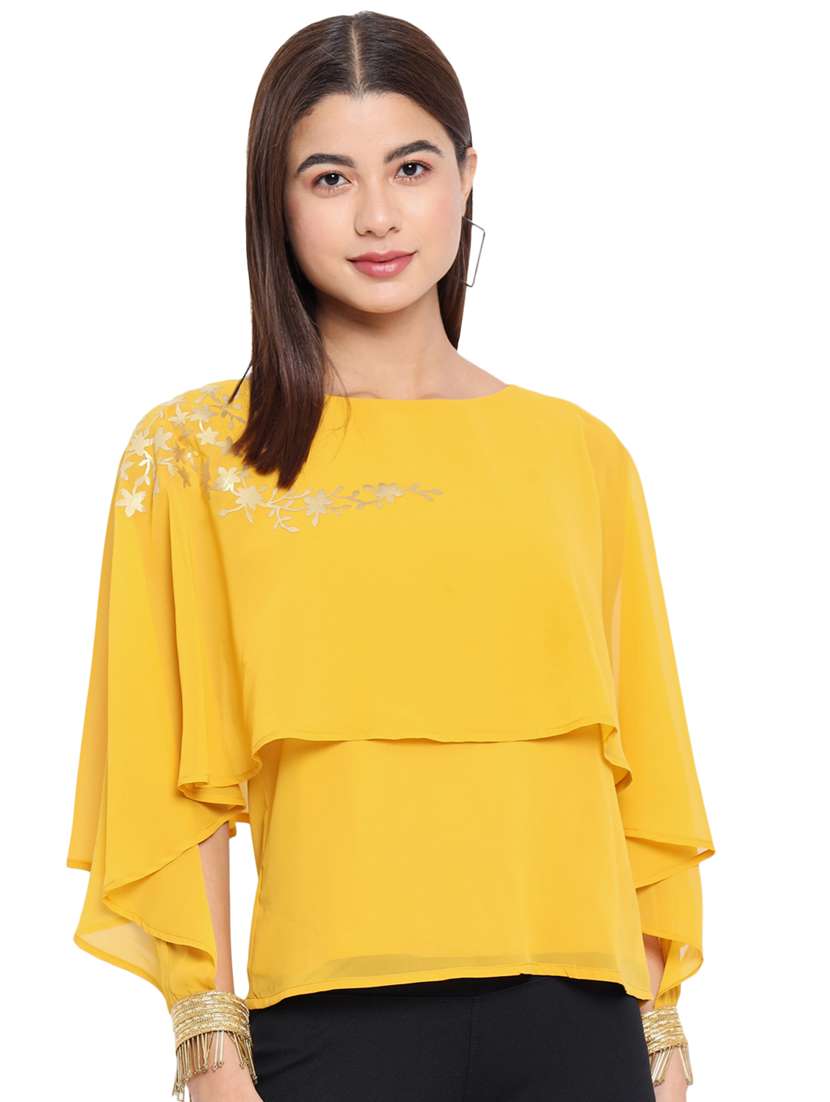 women's layered boat neck top - 18450234 - Zoom Image - 0