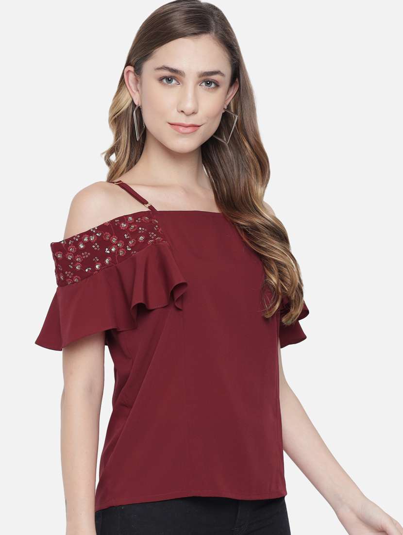 women's straight shoulder strap top - 18450238 -  Standard Image - 2
