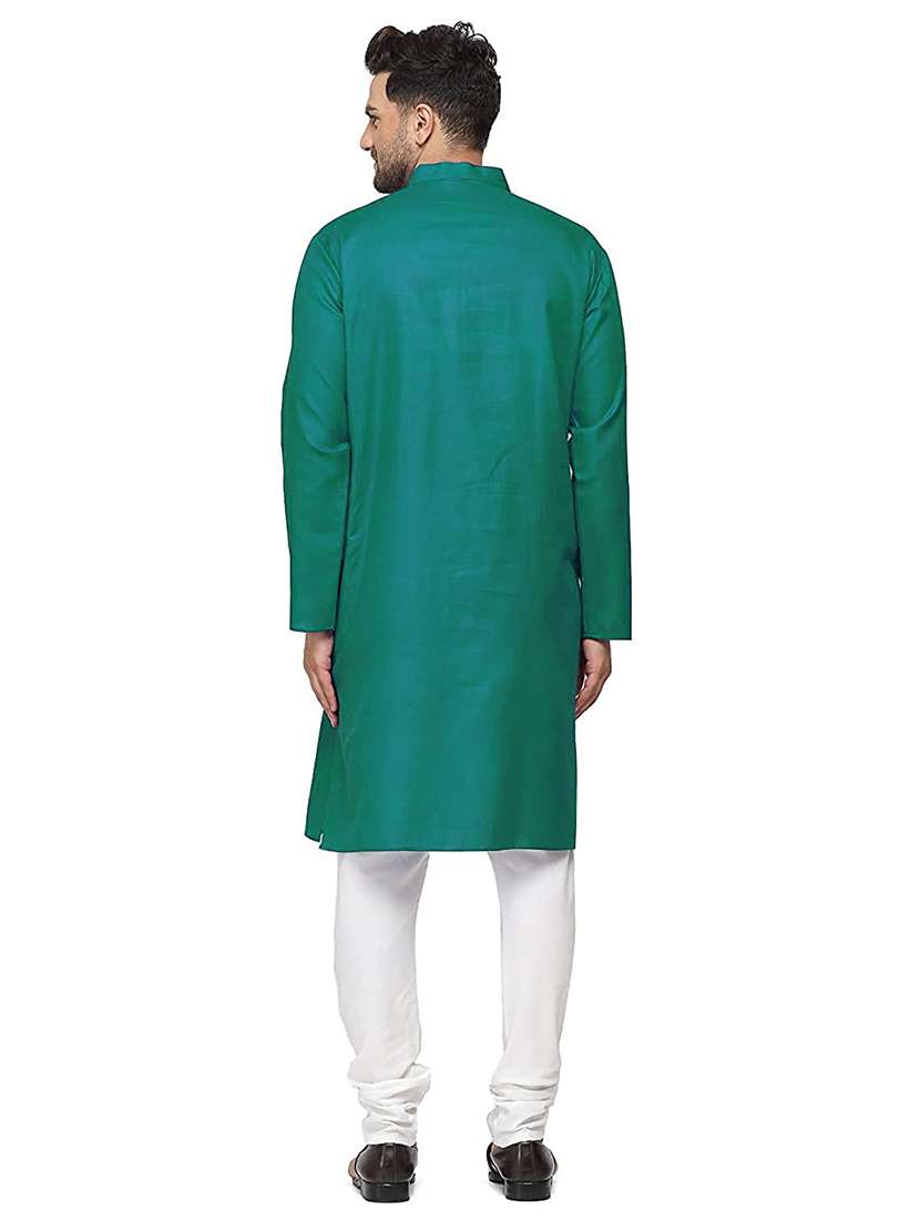 green solid medium kurta - 18450701 -  Standard Image - 2
