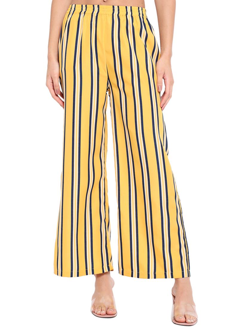 high rise striped palazzo - 18451078 - Zoom Image - 0