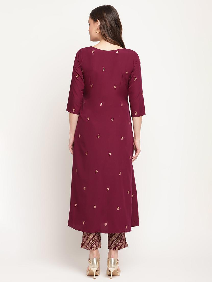foil printed kurta pant set - 18451189 - Standard Image - 2