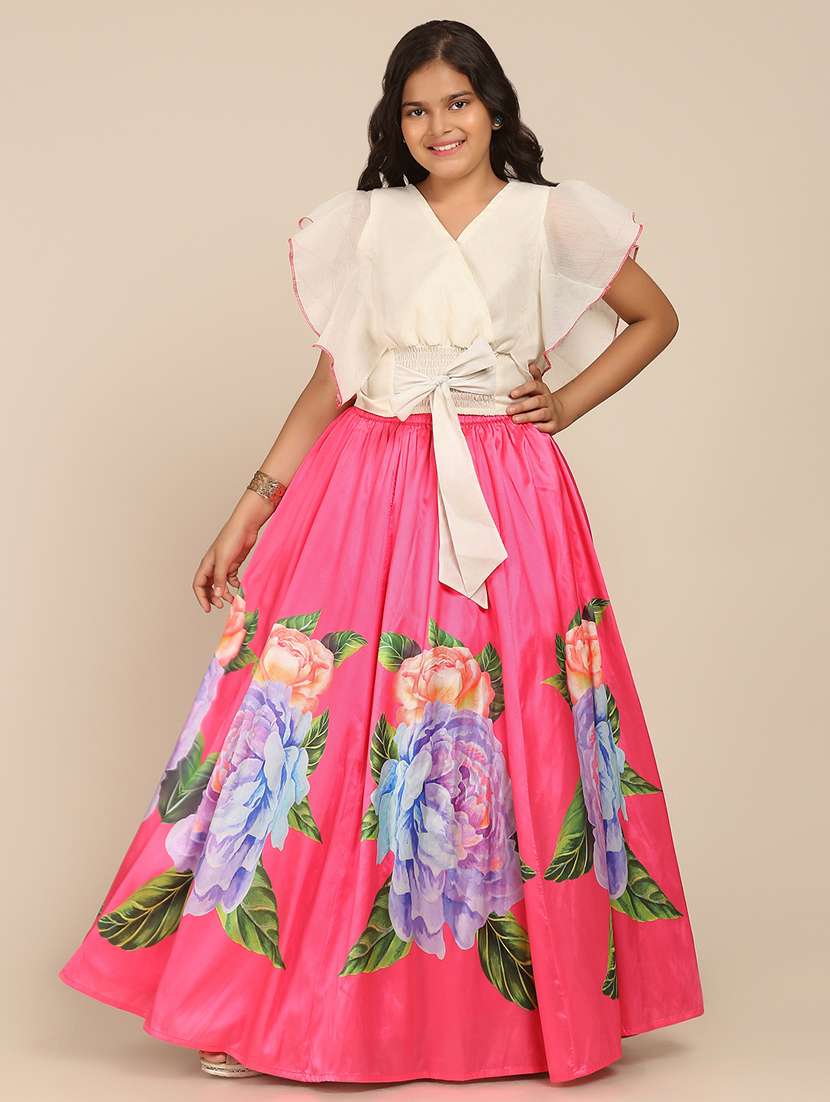 grils floral printed lehenga choli 
