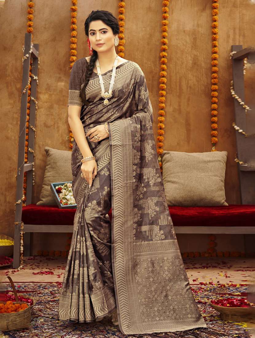 zari work woven saree