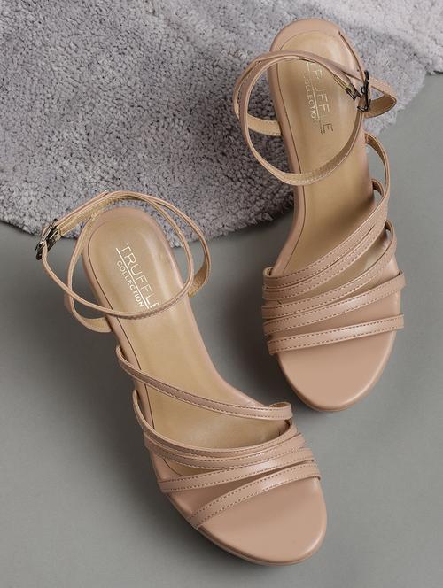women nude ankle strap sandal - 18451707 -  Standard Image - 0