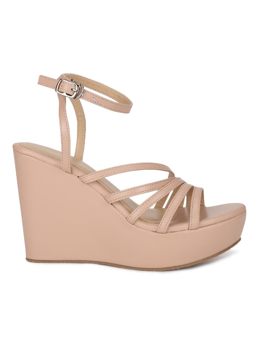 women nude ankle strap sandal - 18451707 - Standard Image - 2