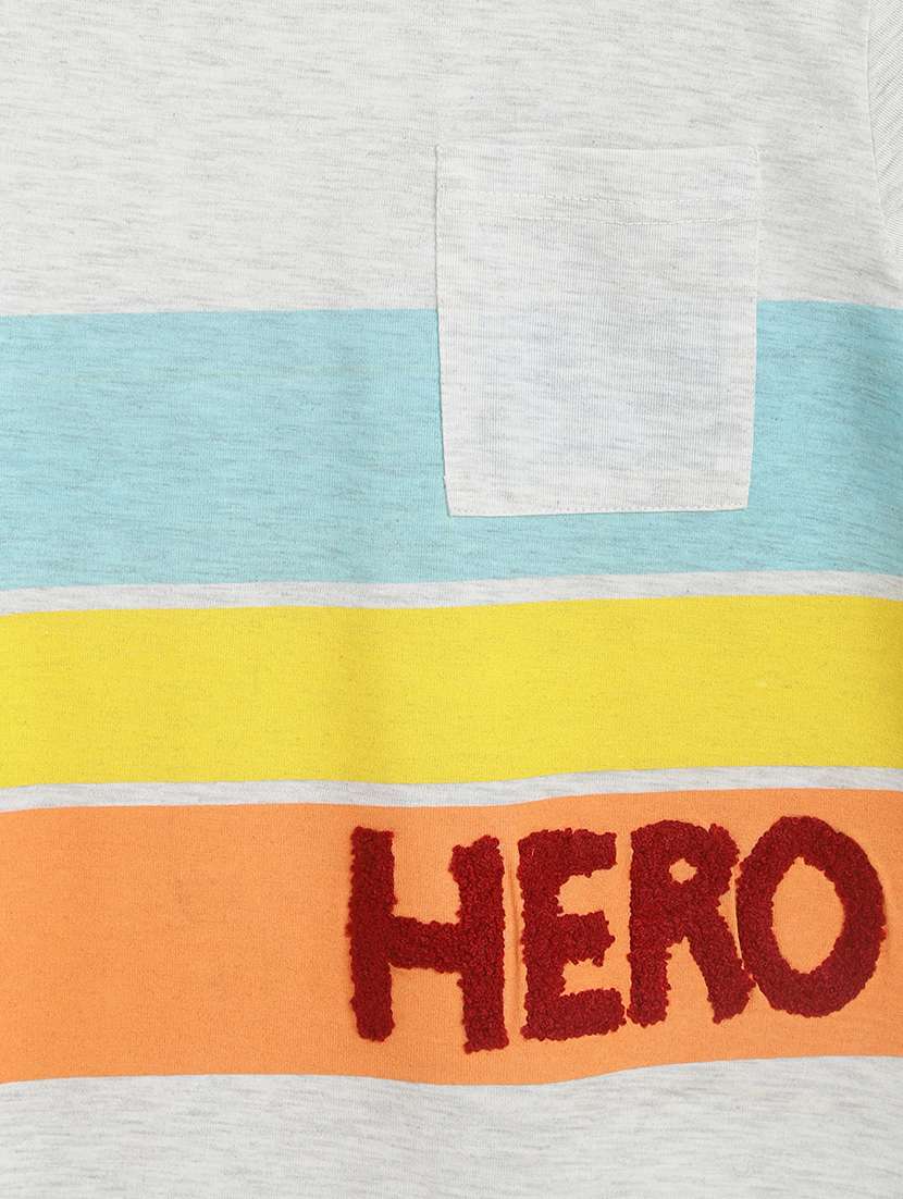 boys grey color block t-shirt - 18451822 - Standard Image - 2