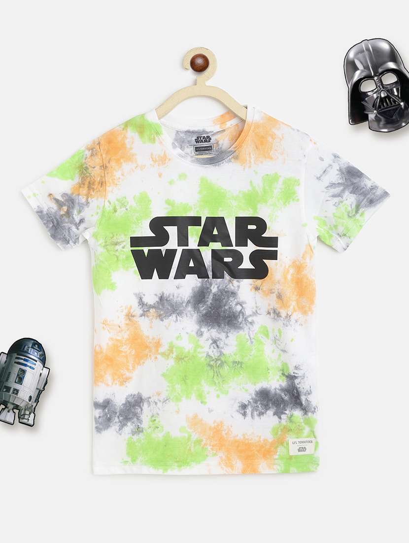 boys multi colored tie & dyet-shirt