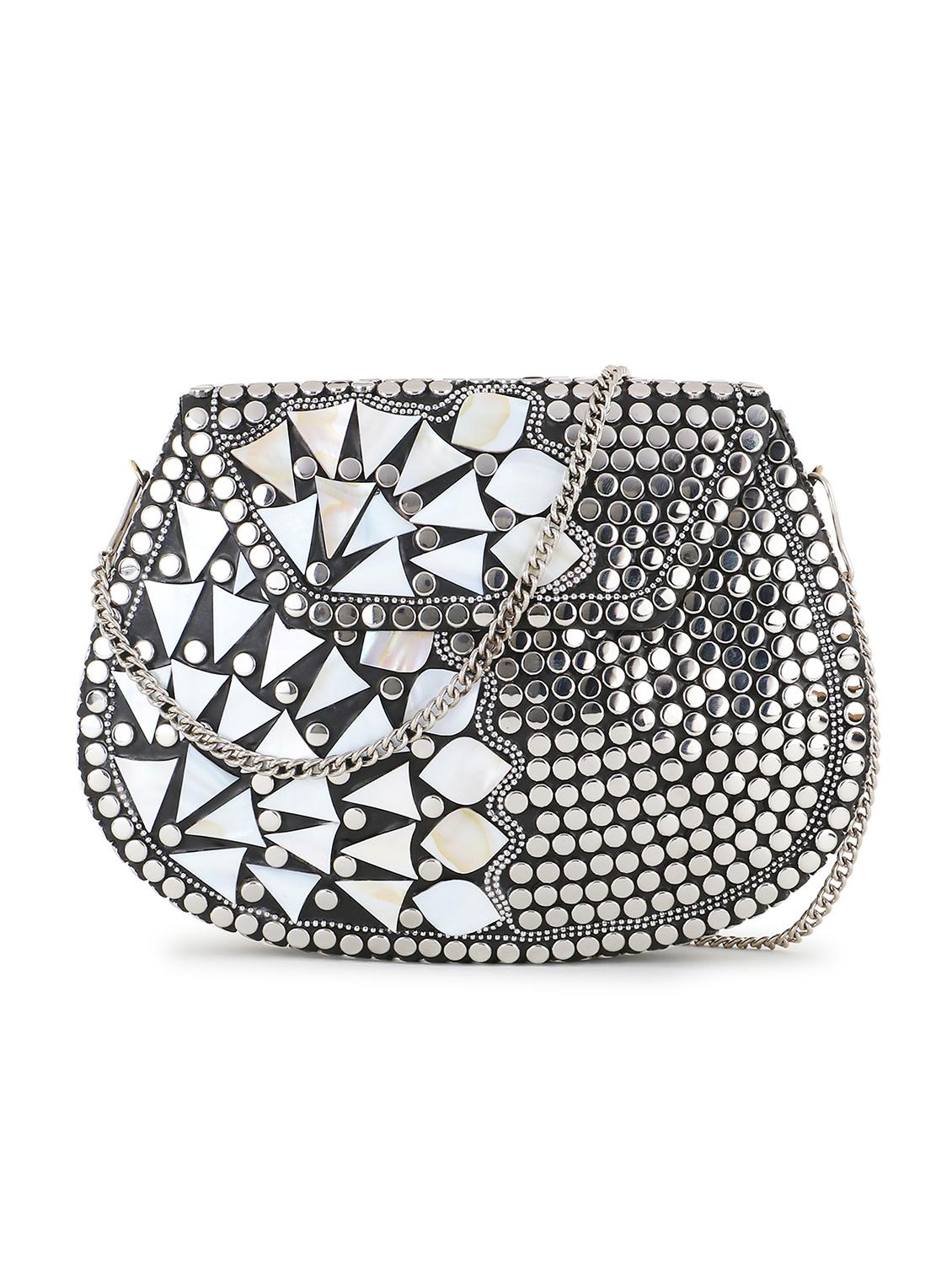 embellished metal box clutch - 18451960 -  Zoom Image - 0