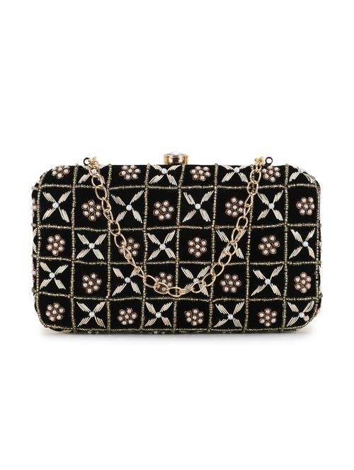 embellished velvet box clutch - 18451976 -  Standard Image - 0