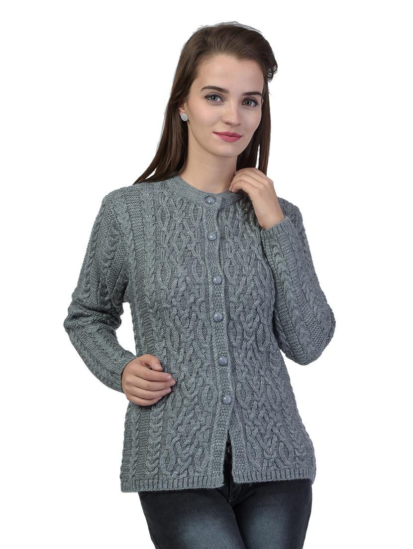 mandarin neck woven cardigan - 18452334 - Standard Image - 2