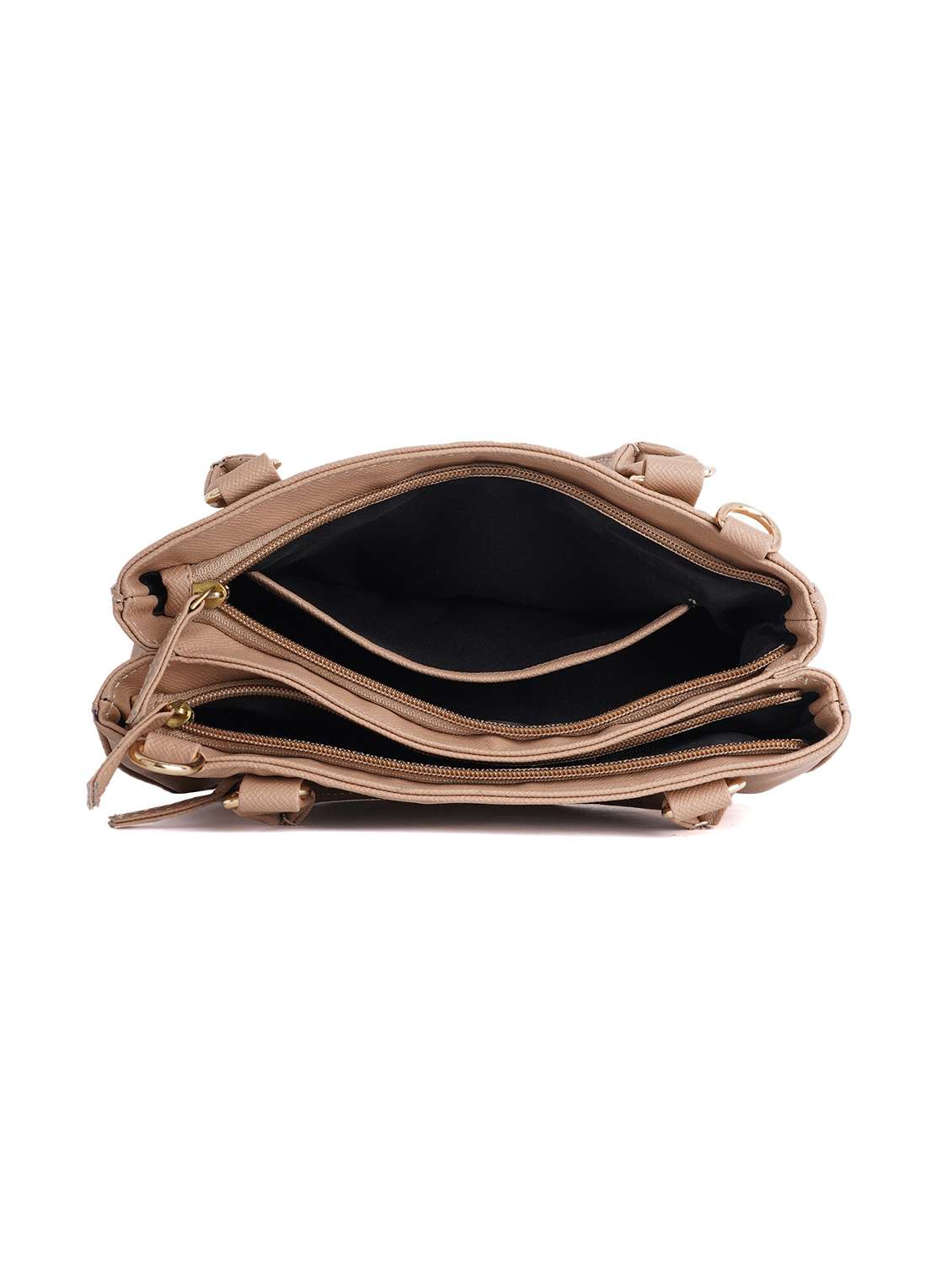 beige solid regular handbag - 18452627 - Standard Image - 2