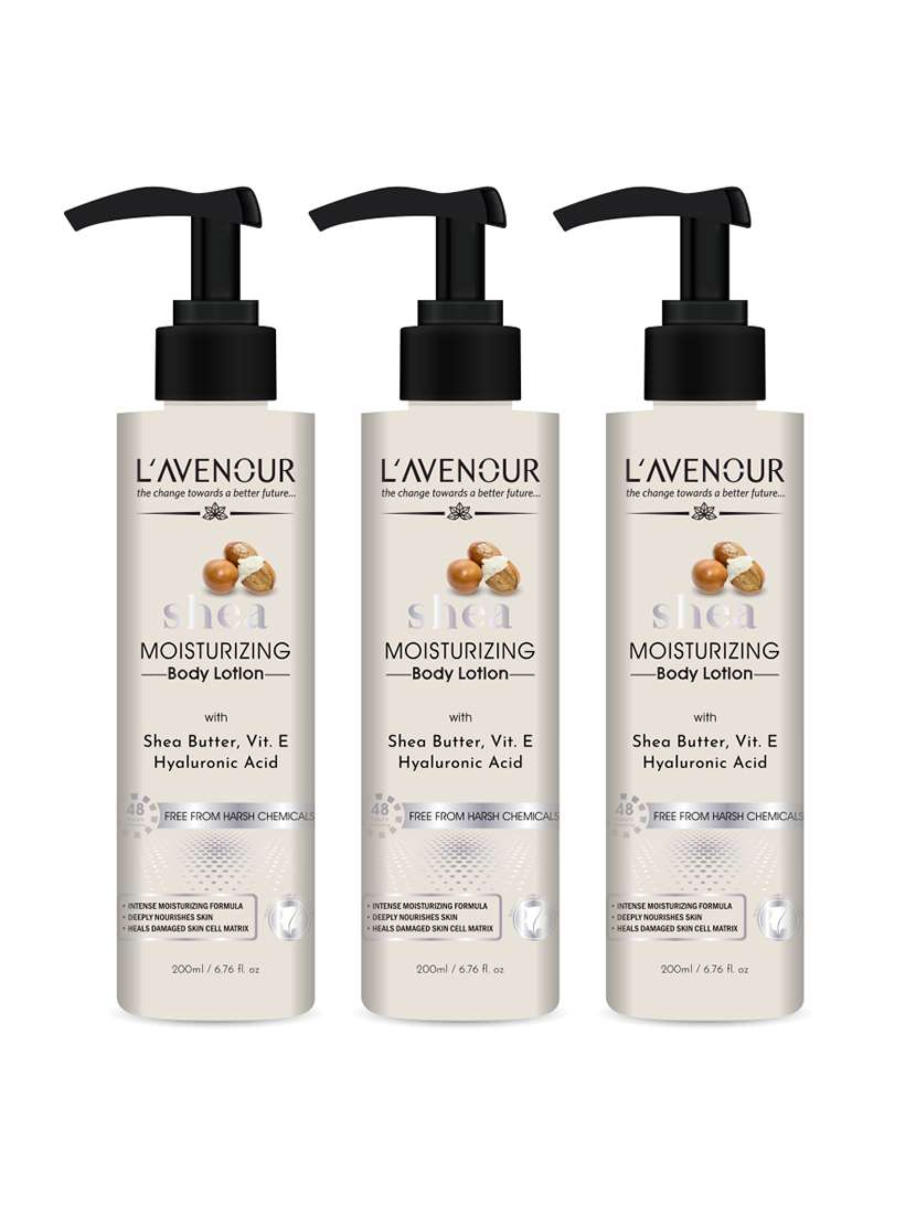 l'avenour non-greasy shea butter moisturizing body lotion for very dry skin | gives glowing skin - for men & women