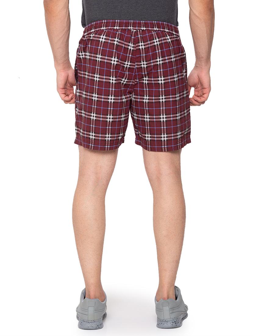 maroon checkered short - 18453570 - Standard Image - 2