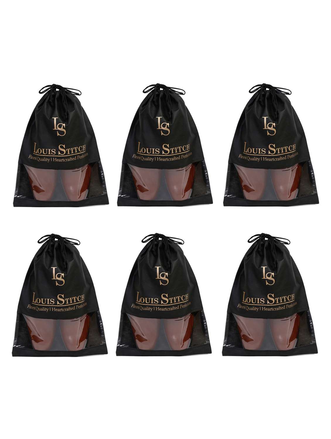 pack of 6 black utility bag