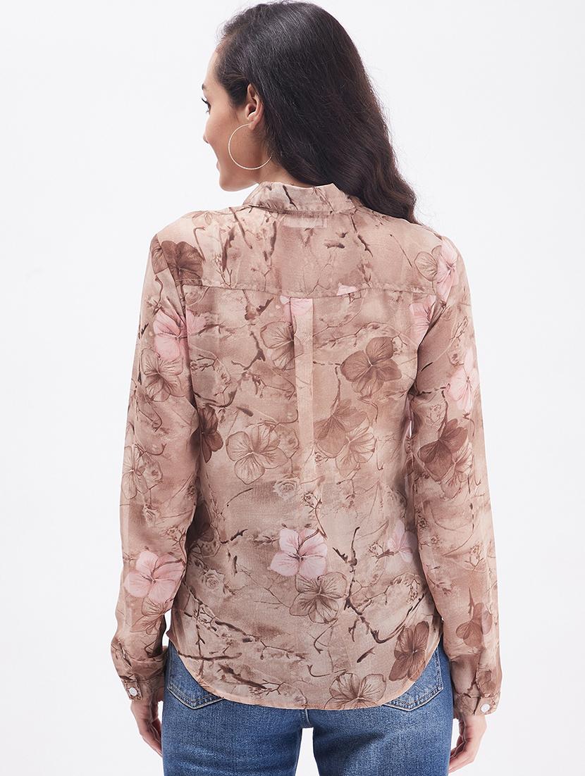 long sleeved printed regular shirt - 18454540 - Standard Image - 2