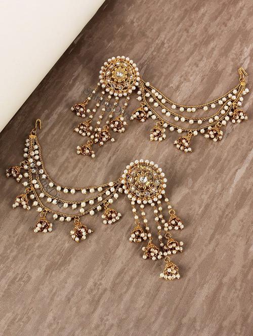 gold plated devsena bahubali earrings for women - 18454563 - Standard Image - 0