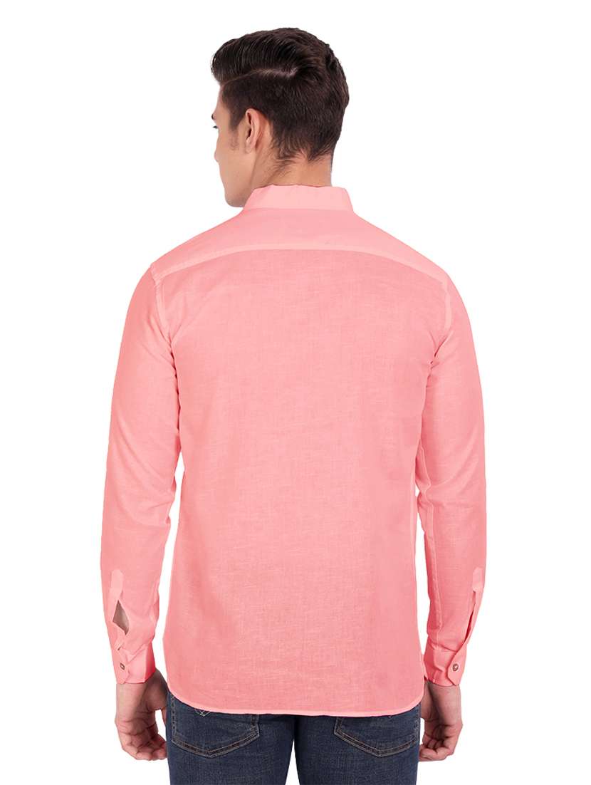 peach solid short kurta - 18454613 -  Standard Image - 2
