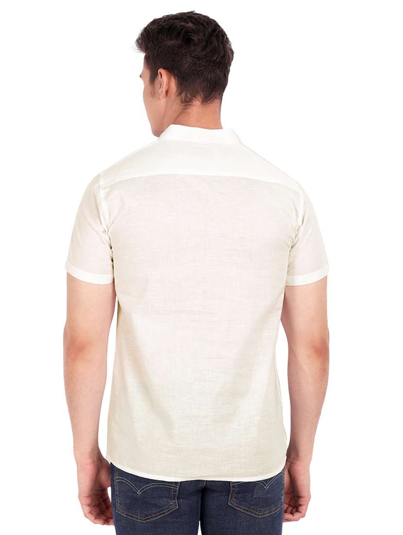 beige solid short kurta - 18454639 -  Standard Image - 2