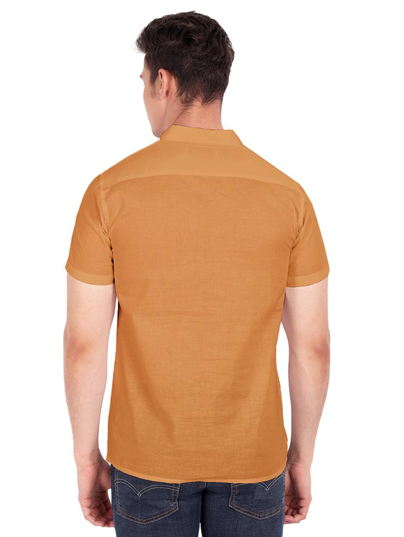brown solid short kurta - 18454646 - Standard Image - 2