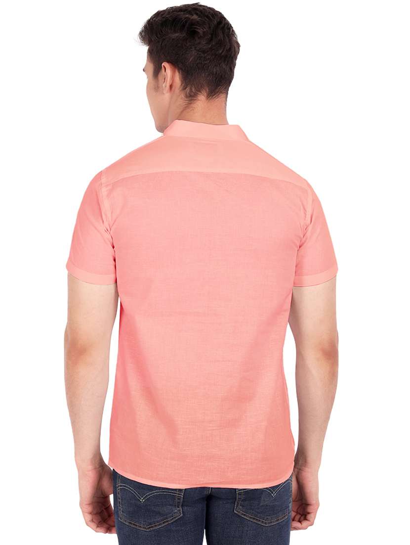 peach solid short kurta - 18454647 -  Standard Image - 2