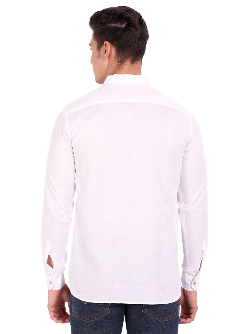 white solid short kurta - 18454650 -  Standard Image - 2