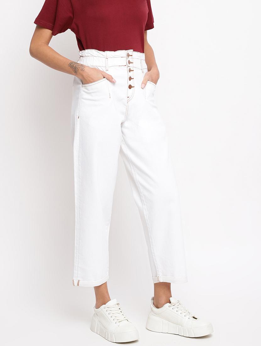 women's plain boyfriend fit jeans - 18455862 - Standard Image - 2