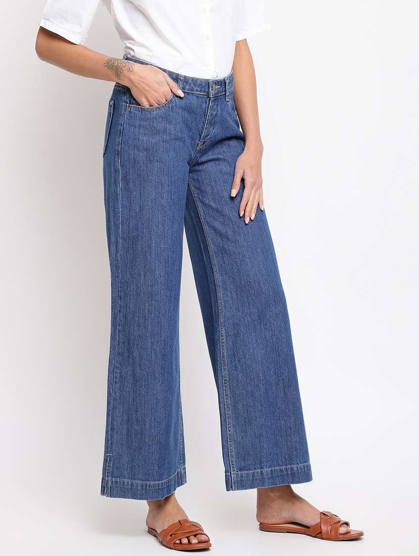 women's plain wide leg jeans - 18455872 -  Standard Image - 2