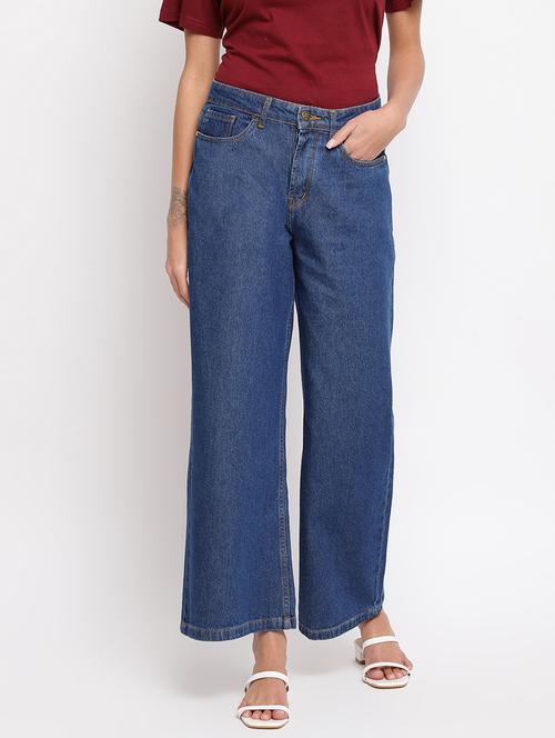 women's plain wide leg jeans - 18455874 -  Standard Image - 0