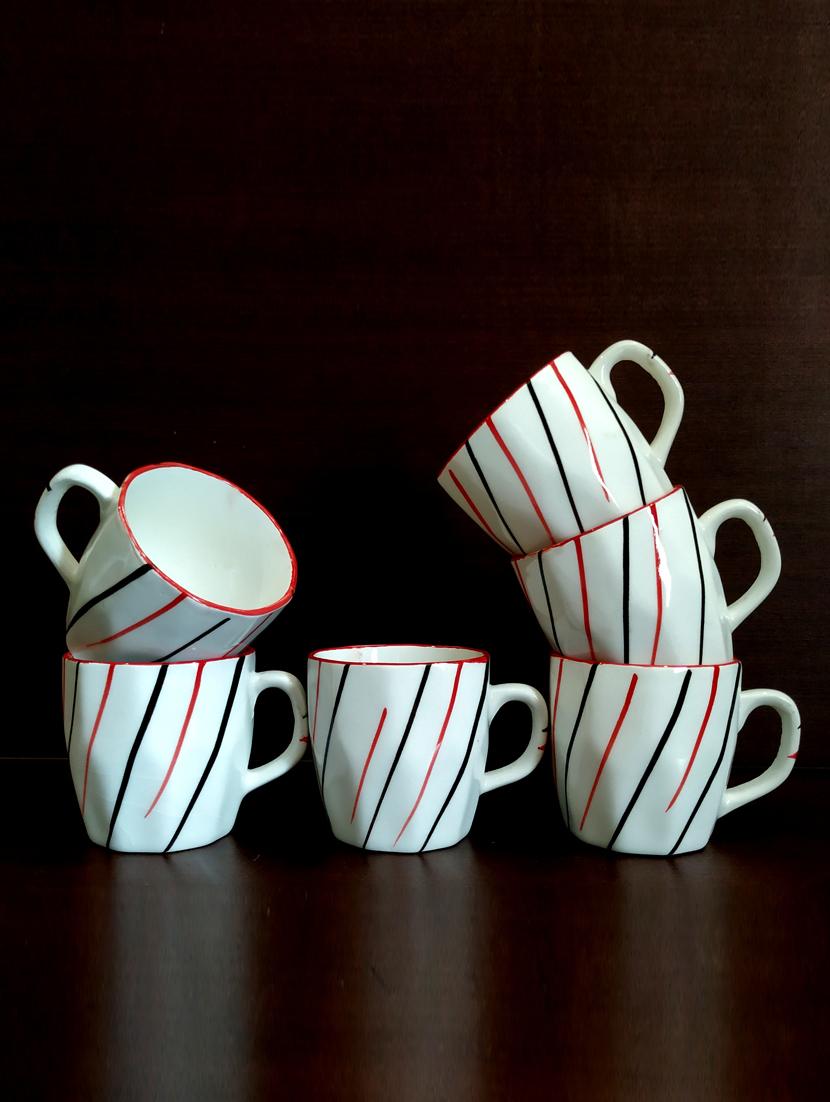 elegant set of 6 cups | cup set | tea cups | set of 6 cups | ceramic - 18457032 - Zoom Image - 0