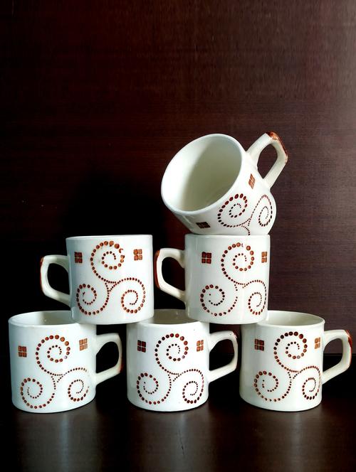 elegant set of 6 cups | cup set | tea cups | set of 6 cups | ceramic - 18457040 - Standard Image - 0