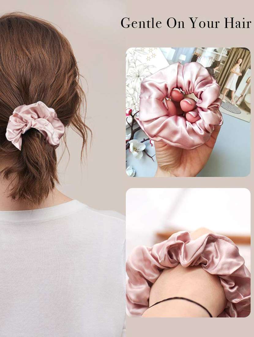 satin silk hair scrunchies for women and girls (pack of 6 pcs) - 18457365 -  Standard Image - 2