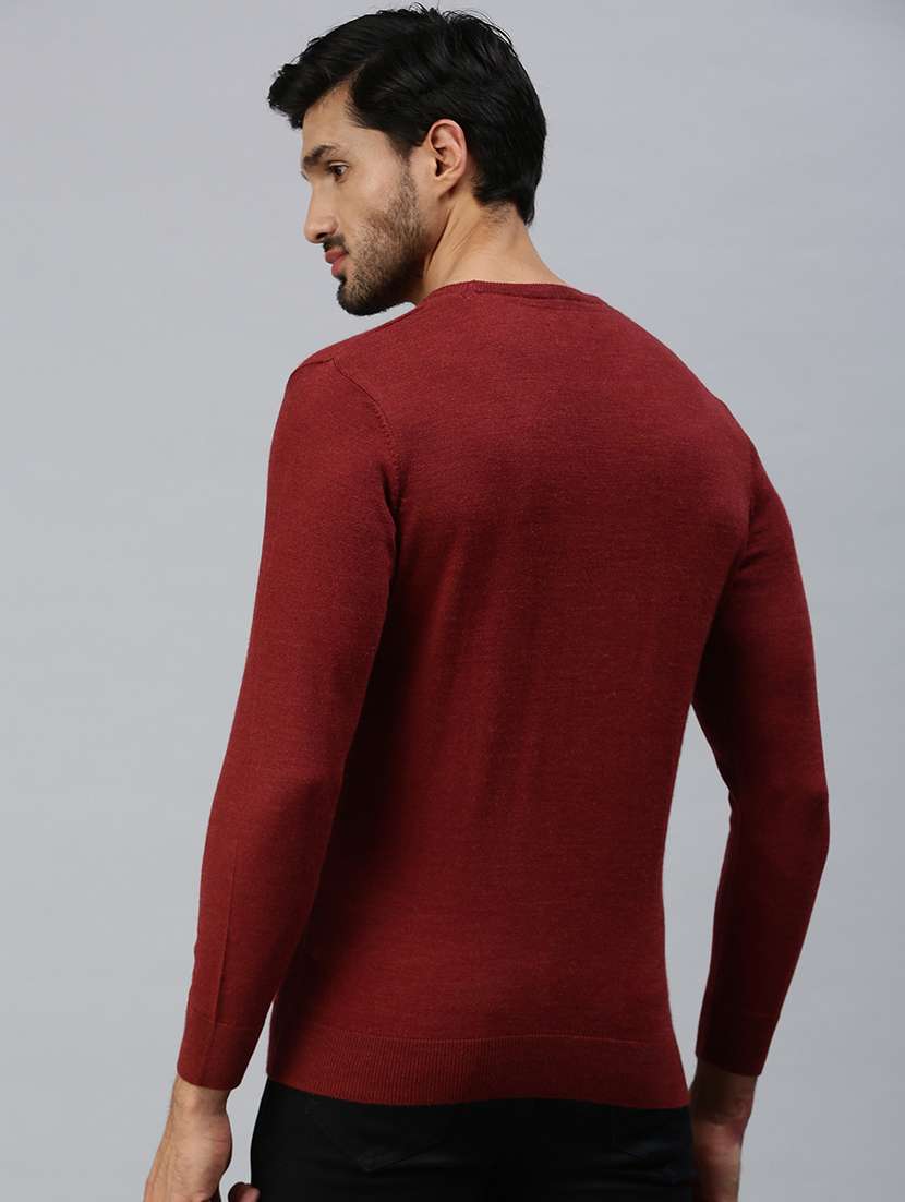 red solid pullover - 18457393 - Standard Image - 2