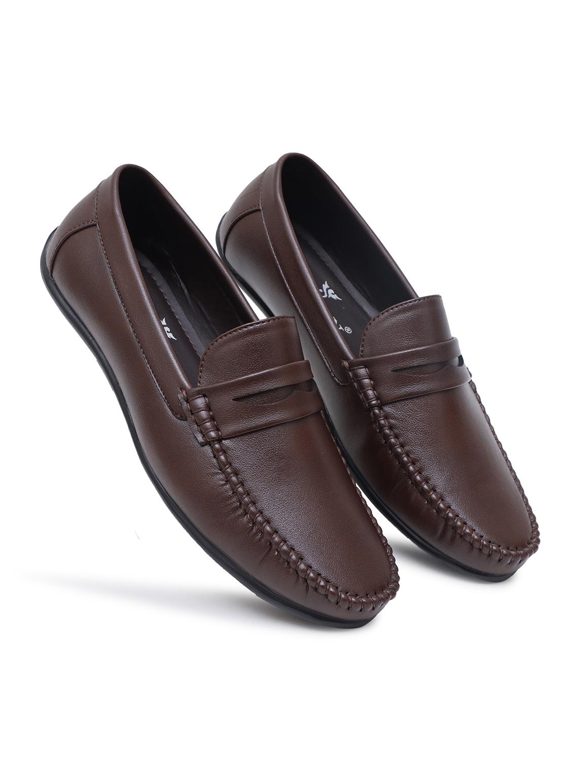 men brown slip on loafer - 18457756 - Standard Image - 2