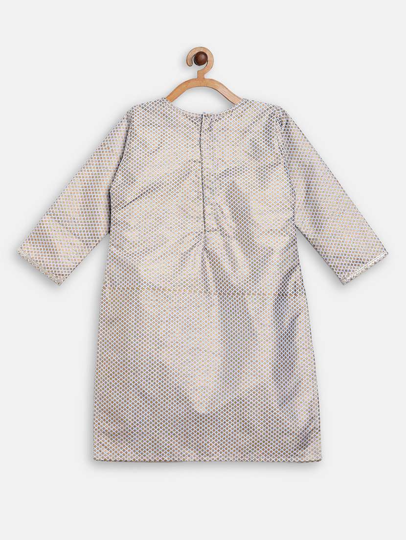 girls multi colored self design kurta palazzo set  - 18457873 -  Standard Image - 2