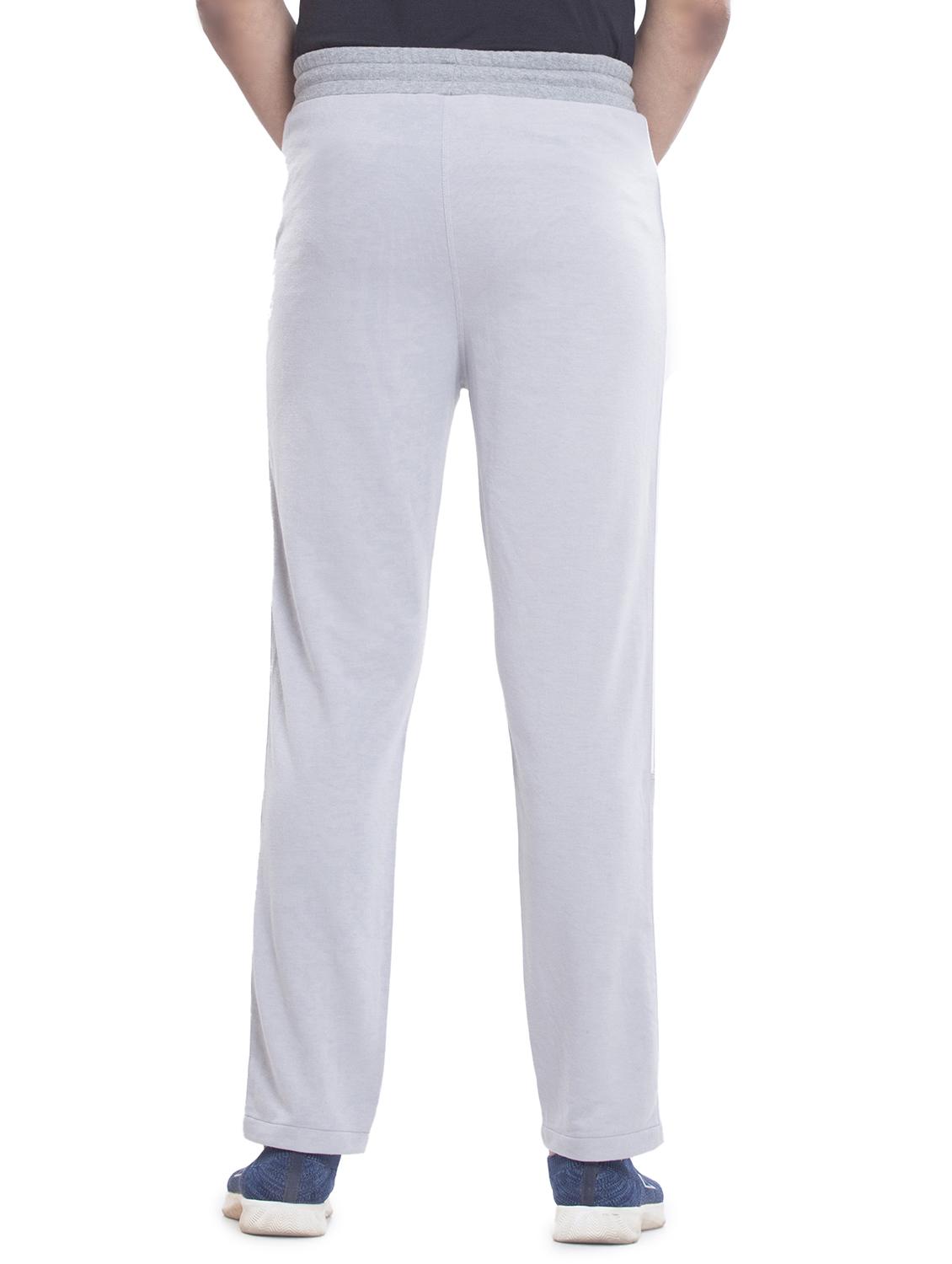 grey solid full length track pant - 18459132 - Standard Image - 2