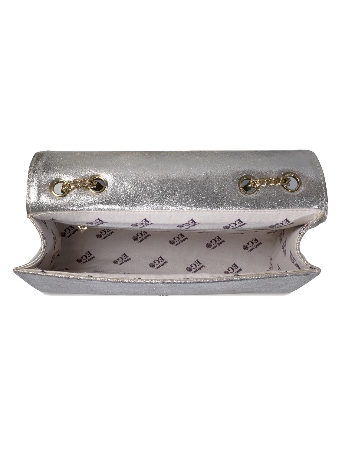 silver solid regular sling bag - 18459149 - Standard Image - 2