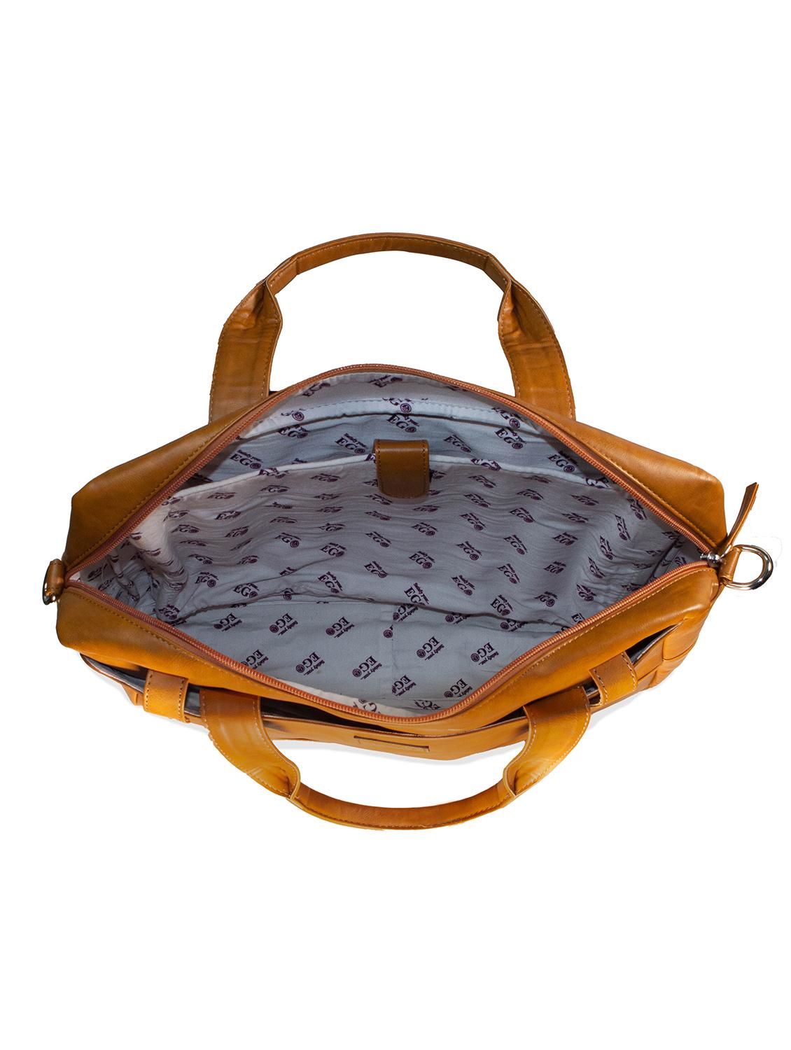 tan solid regular laptop bag - 18459169 - Standard Image - 2