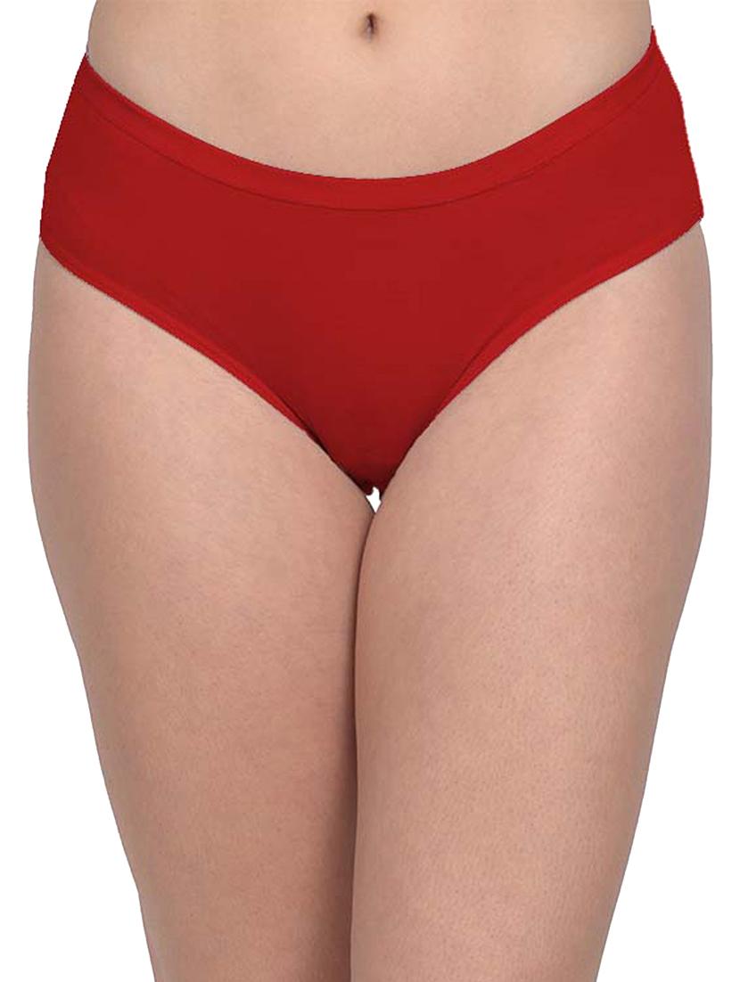 red solid regular panty