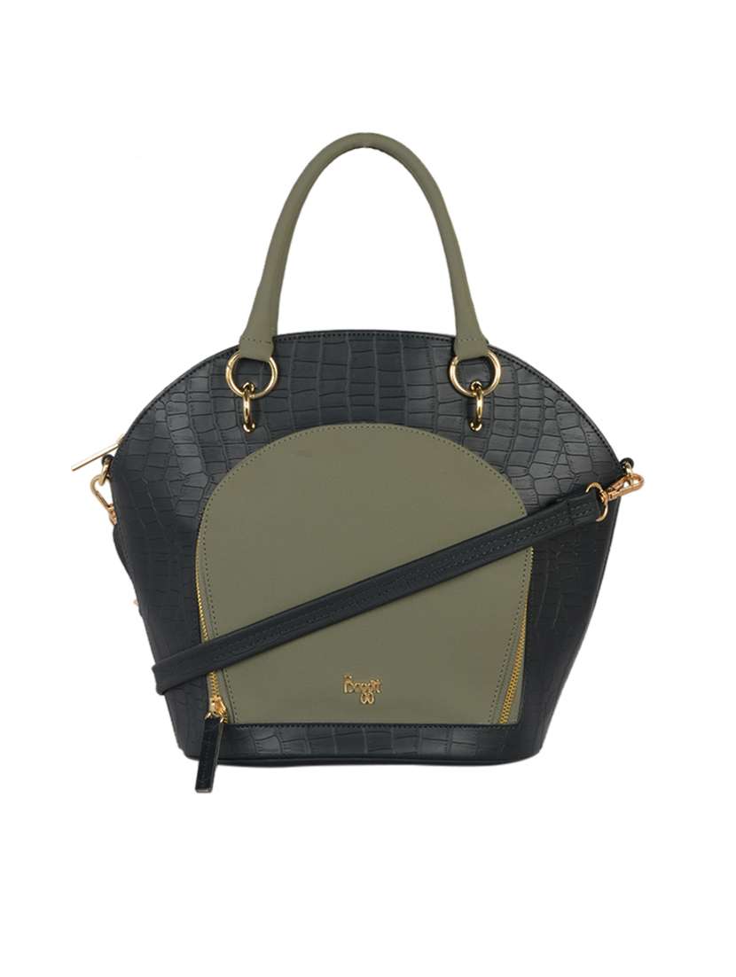 navy blue textured regular handbag