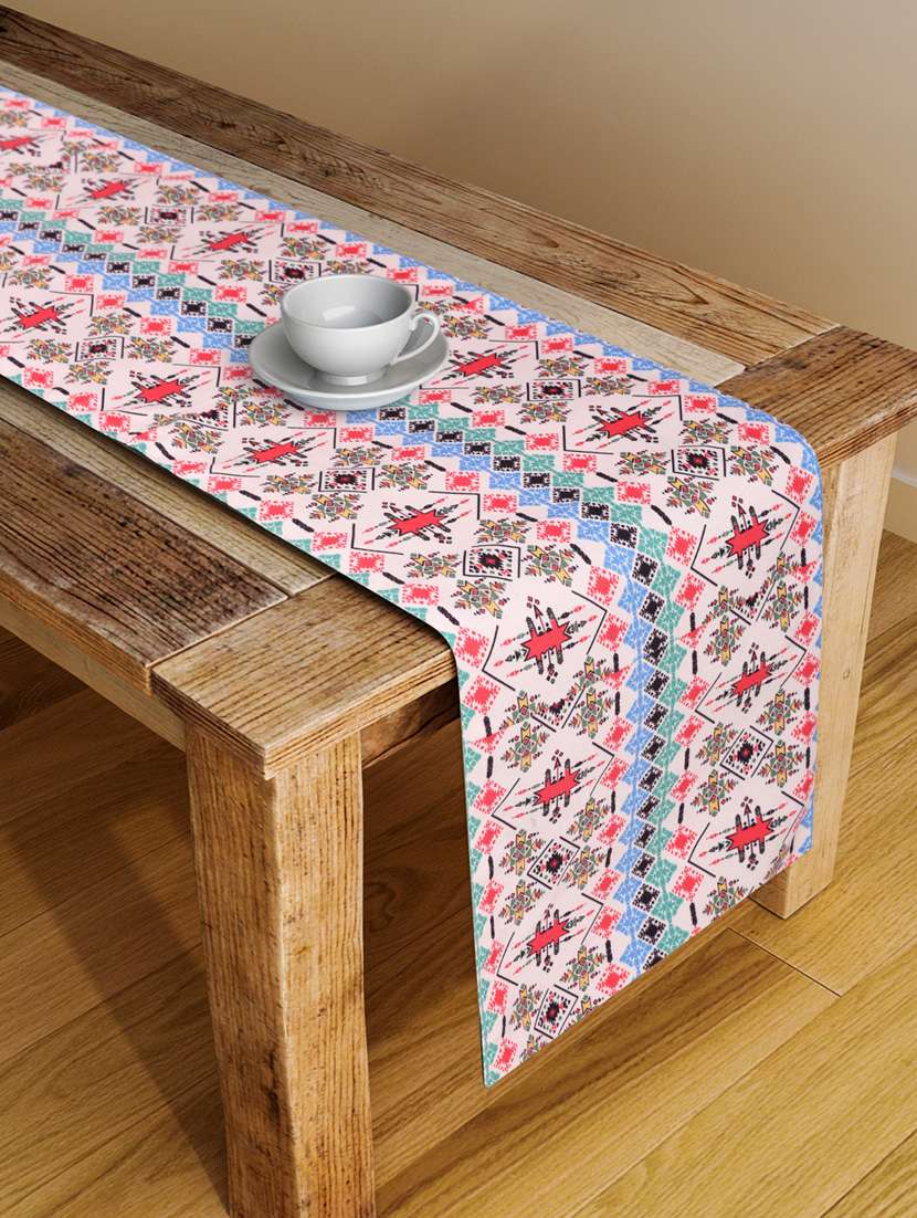 alina decor digital printed table runner for center and dining tabale - 13x56 inch