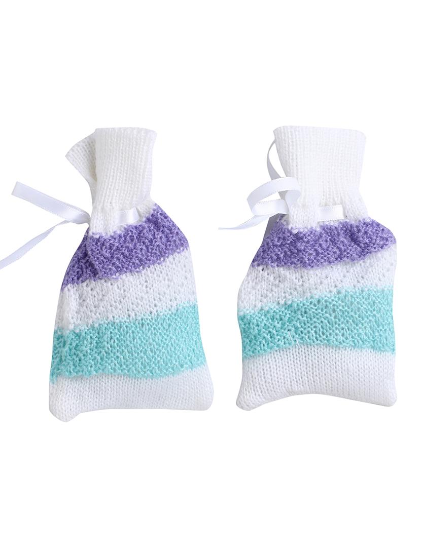 boys white striped sweater with cap & socks - 18460384 - Standard Image - 2