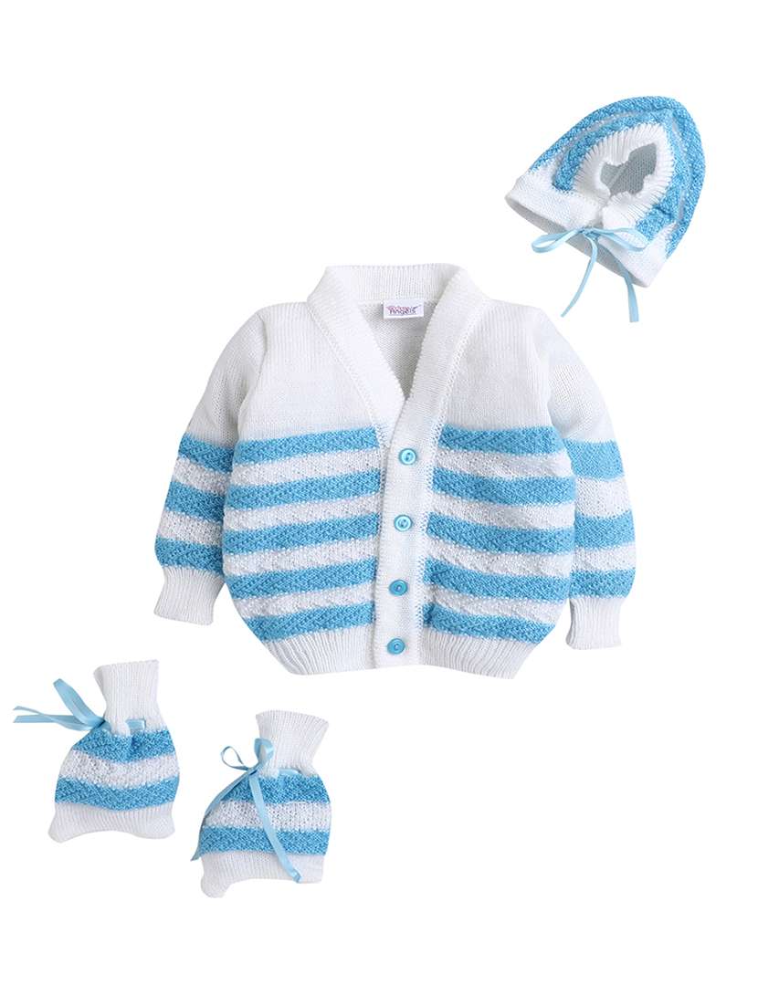 girls boys striped sweater with cap & socks - 18460395 - Standard Image - 2