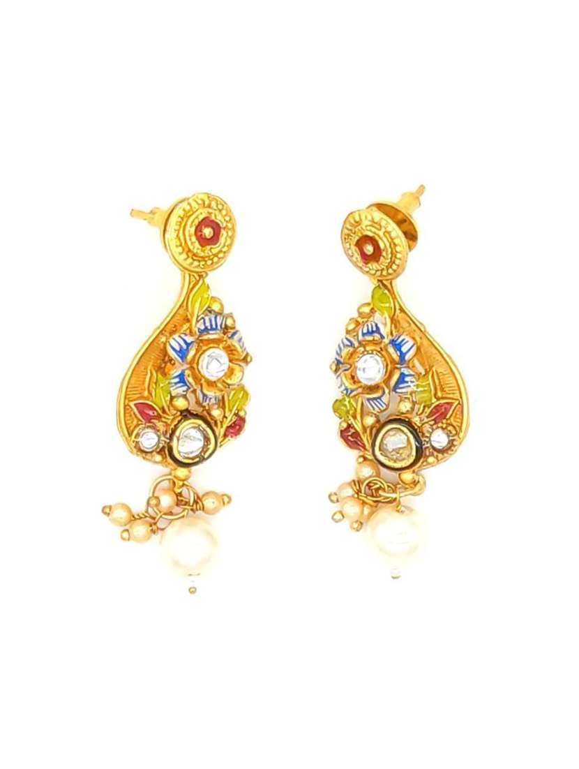  blue multistrand beaded kundan gold plated necklace & earring set for women ns_1773_r_275 - 18460472 -  Standard Image - 2