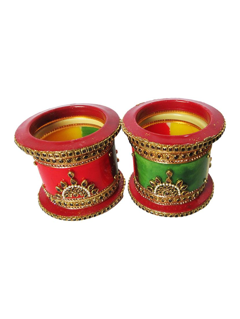 multi colored designer chuda set for women - 18460522 - Standard Image - 2