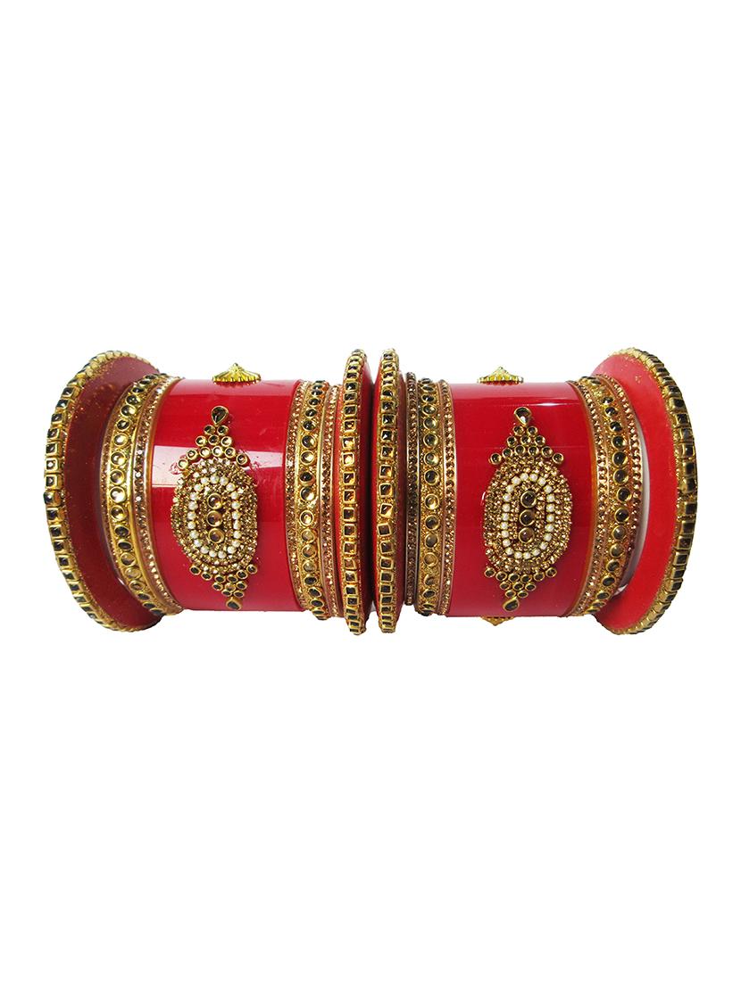 multi colored designer chuda set for women - 18460523 - Standard Image - 2